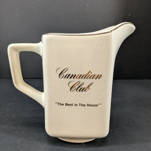 Canadian Club The Best in The House White Advertising Pub Jug Water Jug - Picture 3 of 6